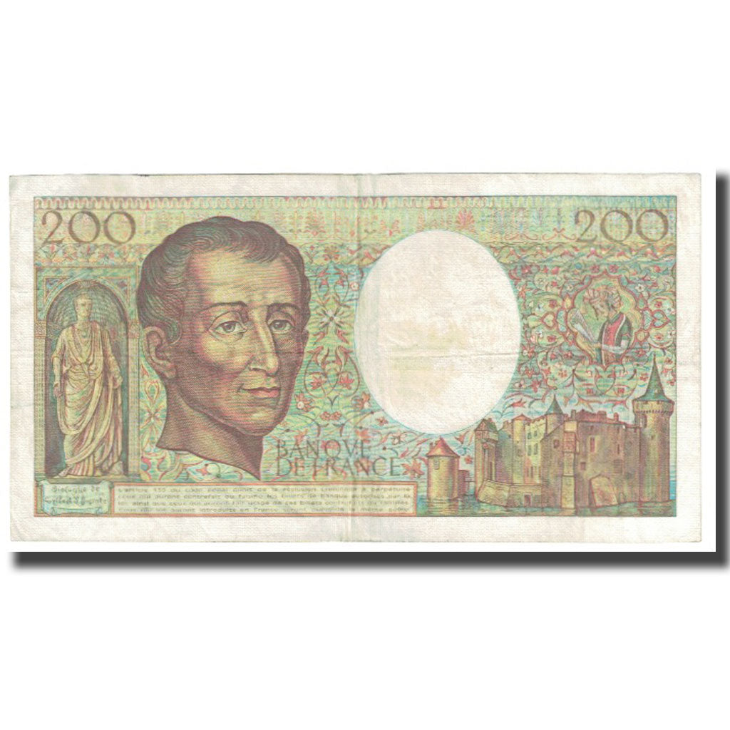 France, 200 Francs, Montesquieu, 1987, STROHL FERMAN DENTAUD, VF(20-25)