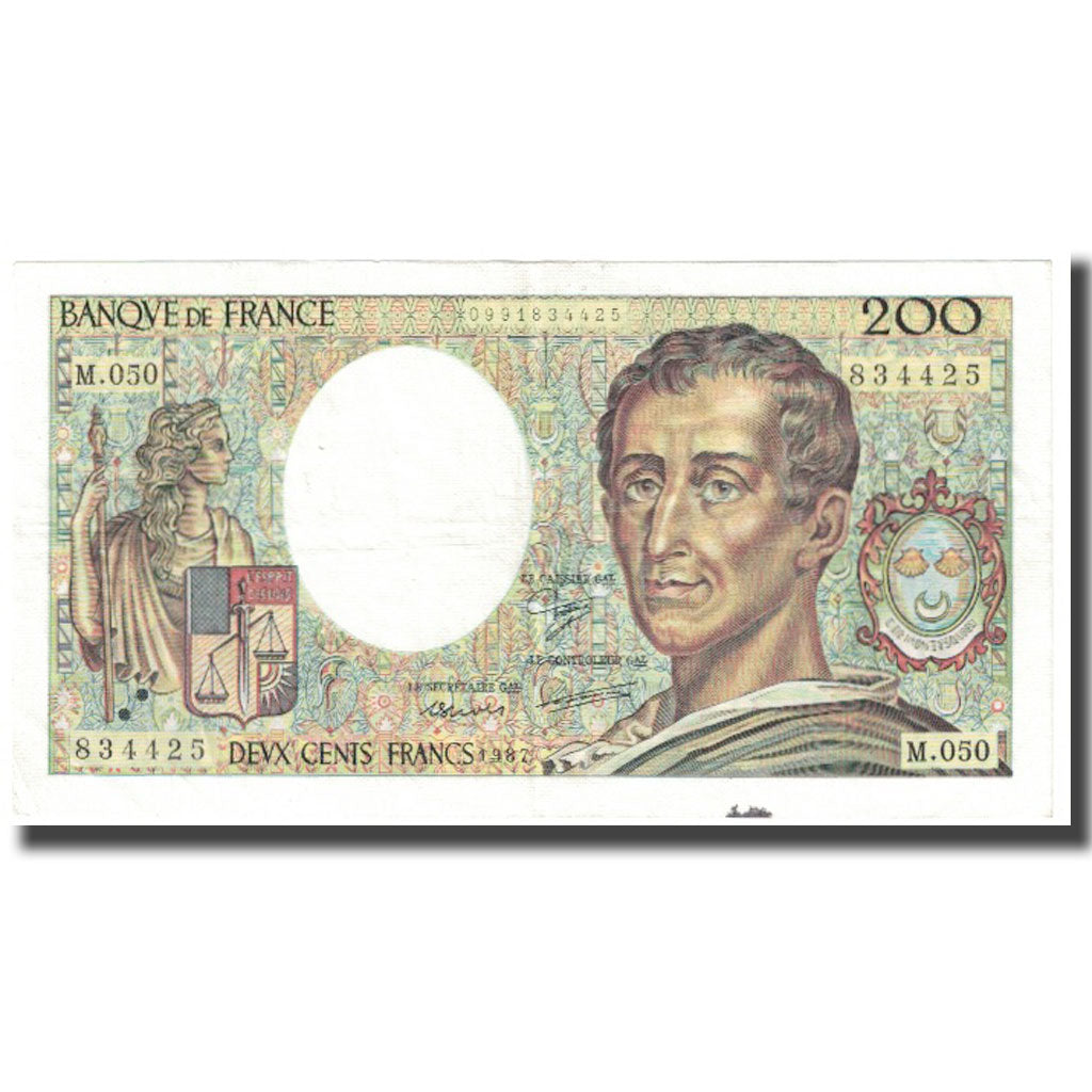 Francia, 200 Francs, Montesquieu, 1987, STROHL FERMAN DENTAUD, MB, Fayette:70.7