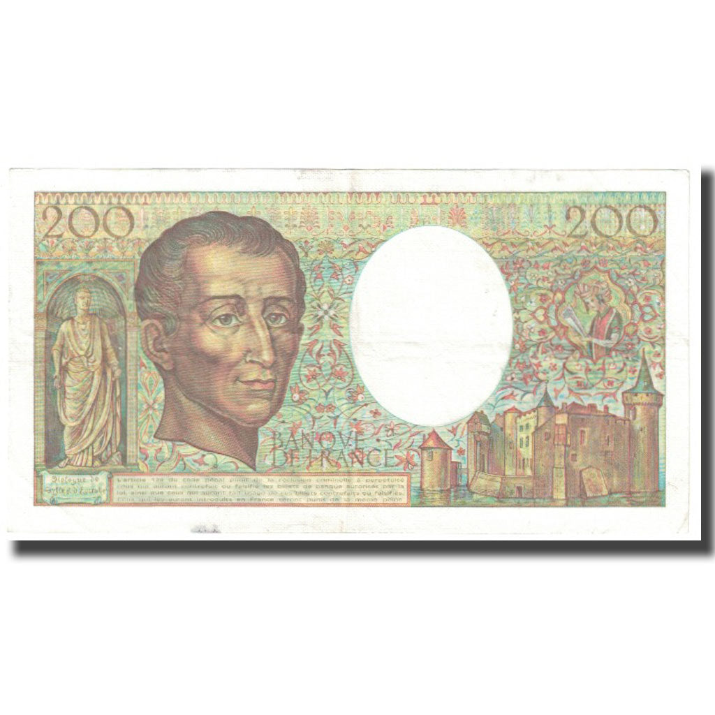 Francia, 200 Francs, Montesquieu, 1987, STROHL FERMAN DENTAUD, MB, Fayette:70.7