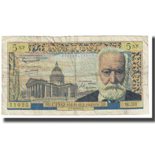 França, 5 Nouveaux Francs on 500 Francs, Victor Hugo, 1960, G.Gouin