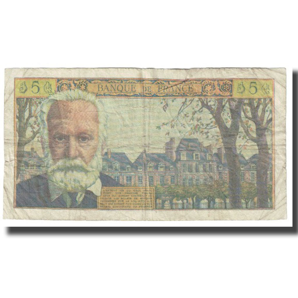 Francia, 5 Nouveaux Francs on 500 Francs, Victor Hugo, 1960, G.Gouin