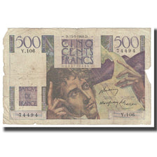 France, 500 Francs, Chateaubriand, 1948, BELIN ROUSSEAU GARGAM, 1948-05-13
