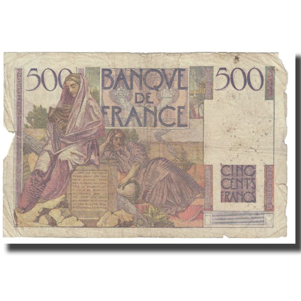Francia, 500 Francs, Chateaubriand, 1948, BELIN ROUSSEAU GARGAM, 1948-05-13, RC