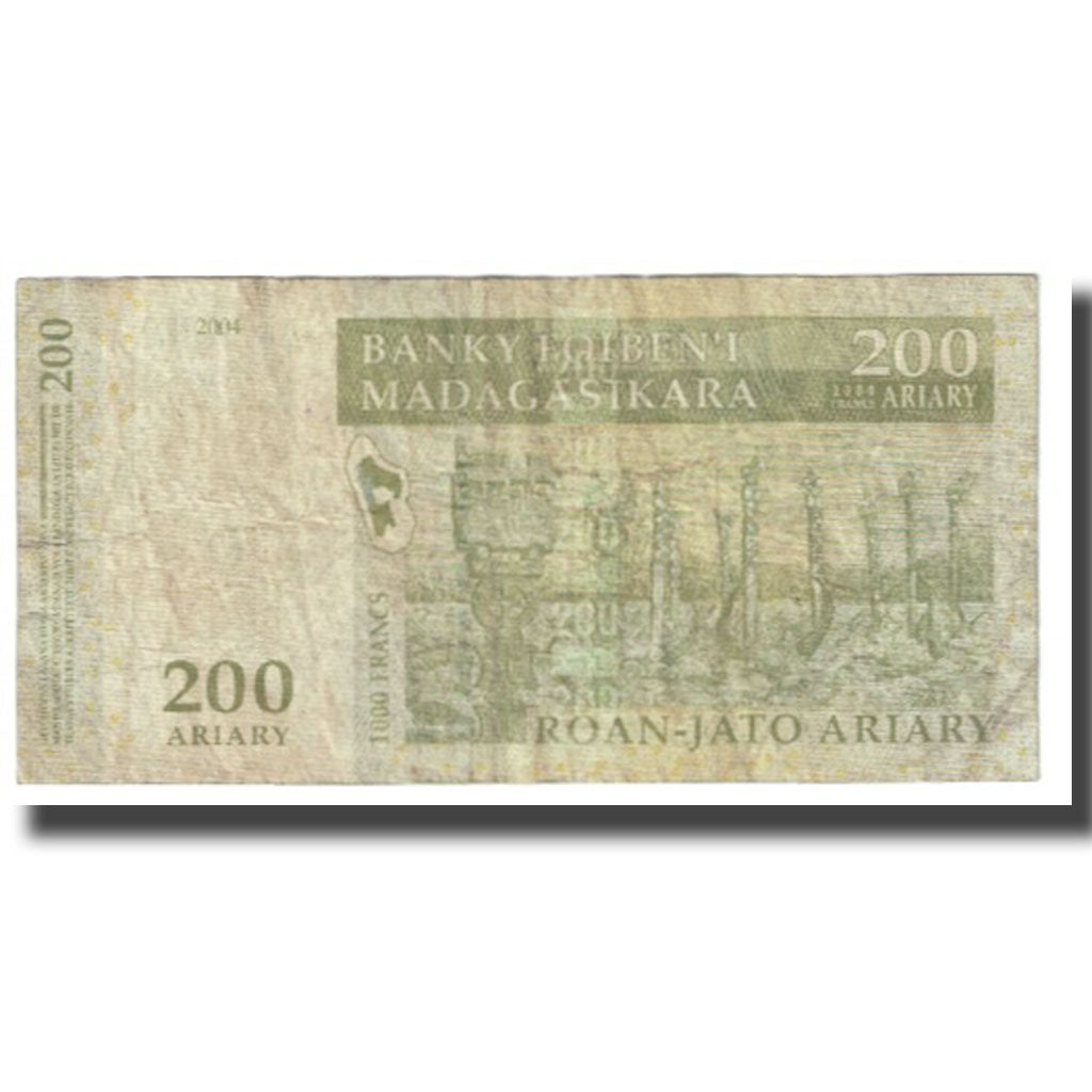 Nota, Madagáscar, 200 Ariary, 2004, KM:87a, VF(20-25)