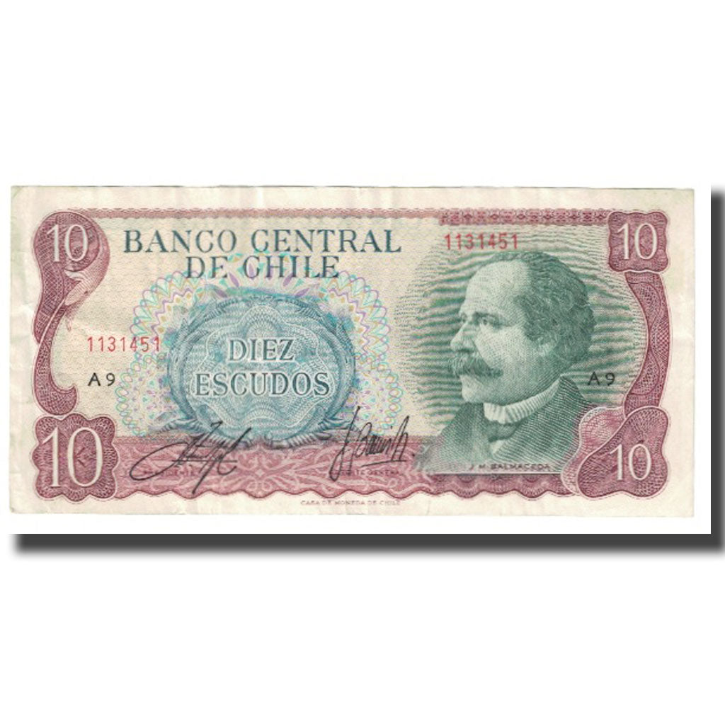 Geldschein, Chile, 10 Escudos, KM:142, SS