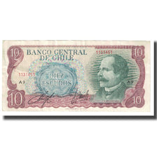 Geldschein, Chile, 10 Escudos, KM:142, SS