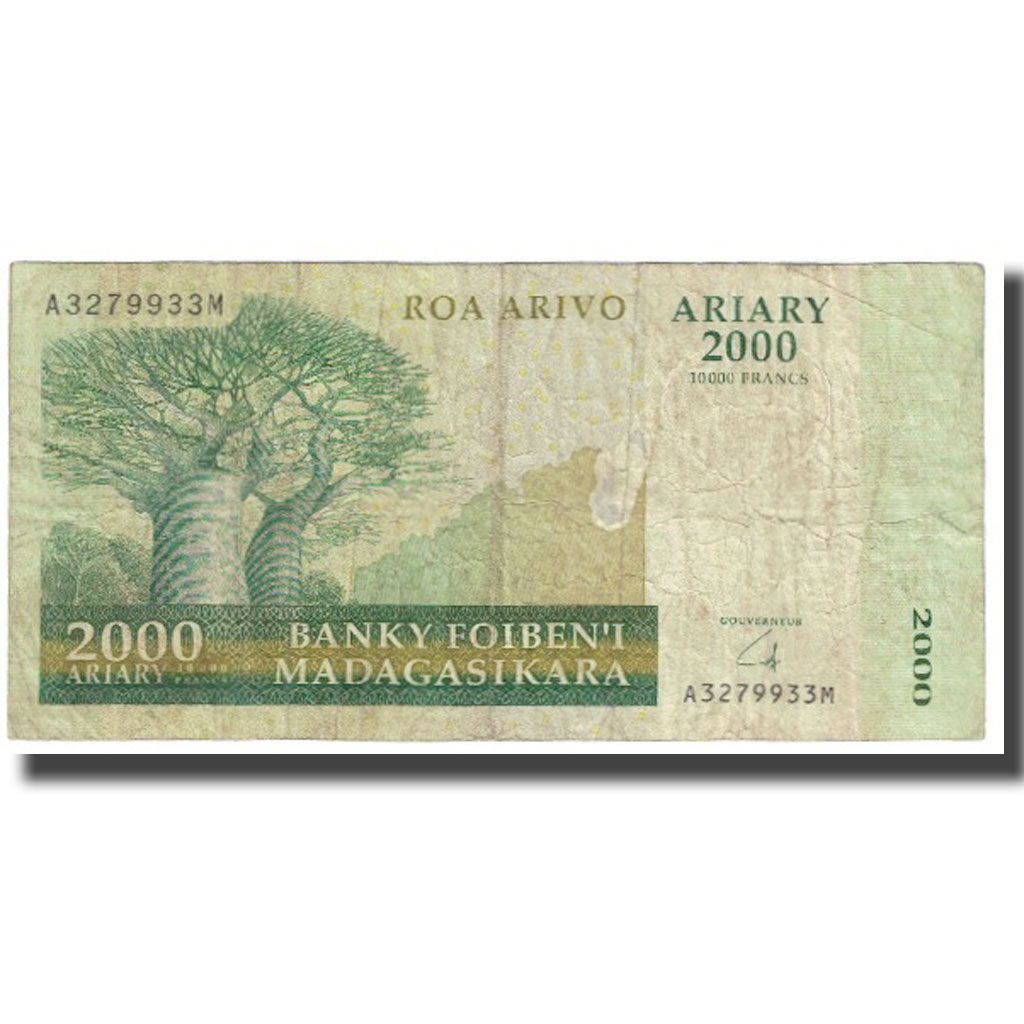 Billete, 2000 Ariary, Madagascar, KM:83, BC