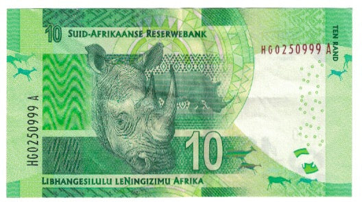 Banknote, South Africa, 10 Rand, KM:133, AU(55-58)