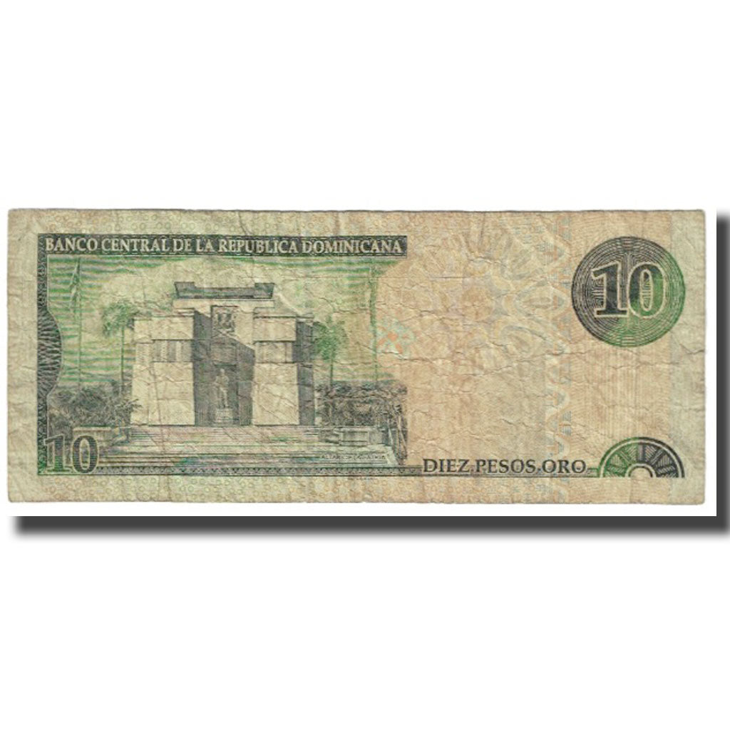 Billete, 10 Pesos Oro, 2003, República Dominicana, KM:165b, BC