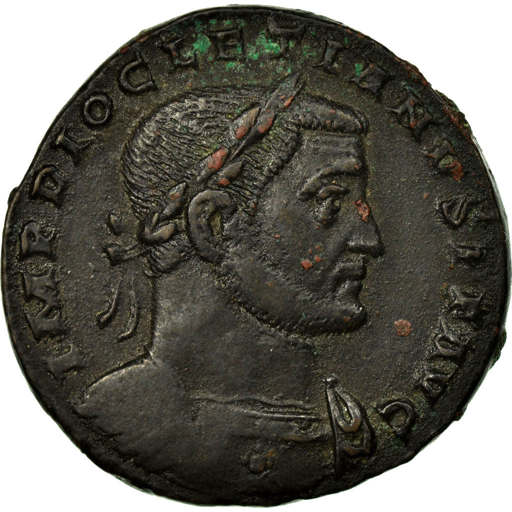 Monnaie, Dioclétien, Follis, Trèves, TTB+, Cuivre, Cohen:87