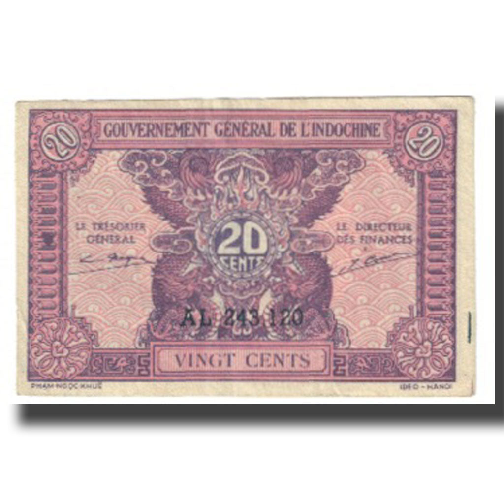 Banknote, FRENCH INDO-CHINA, 20 Cents, KM:90, EF(40-45)