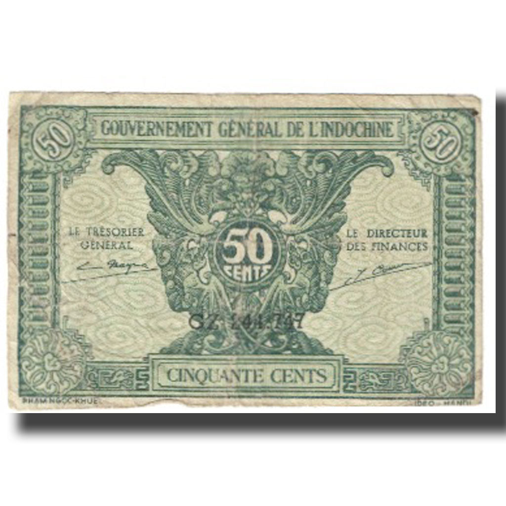 Banknote, FRENCH INDO-CHINA, 50 Cents, KM:91a, VF(20-25)