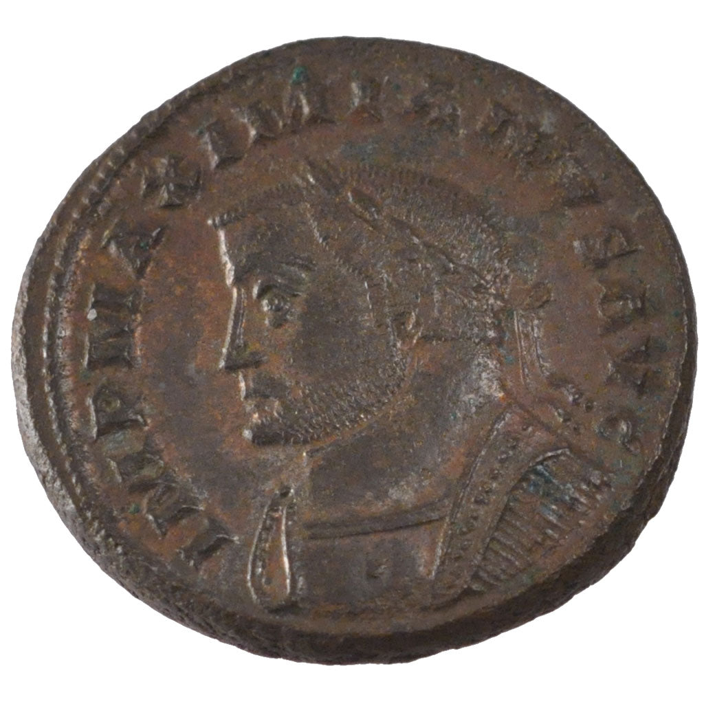 Maximianus, Follis, Lyons, AU(50-53), Copper, Cohen #199, 11.60