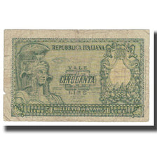 Banknote, Italy, 50 Lire, KM:91a, VF(20-25)