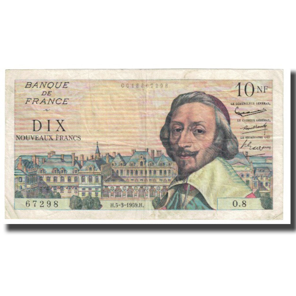 France, 10 Nouveaux Francs, Richelieu, 1959, G.Gouin
