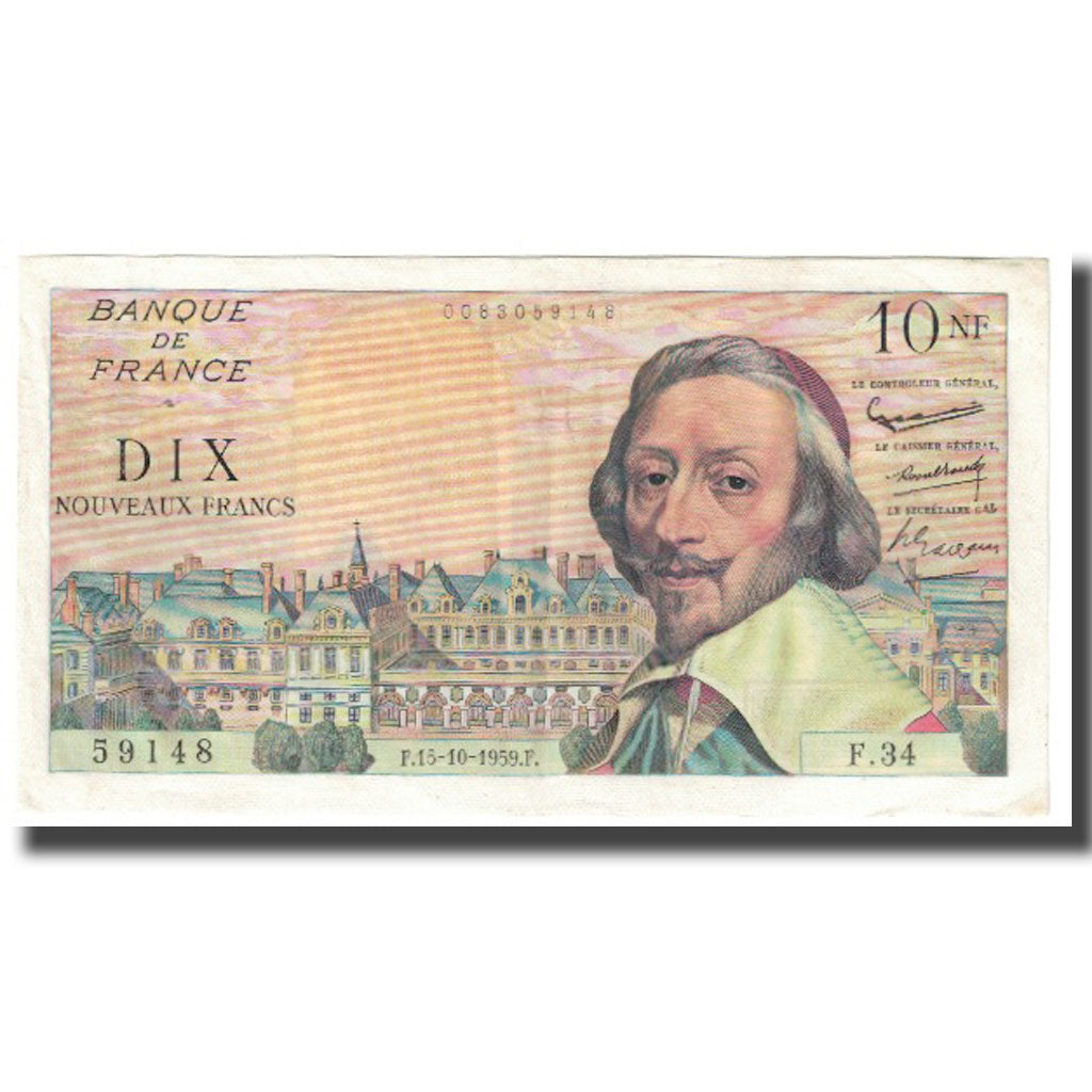 France, 10 Nouveaux Francs, Richelieu, 1959, G.Gouin