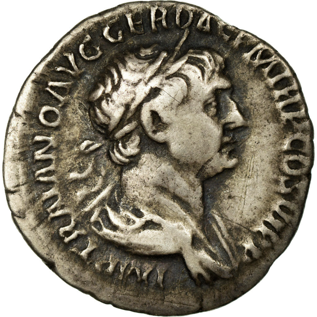 Münze, Trajan, Denarius, Roma, SS+, Silber, Cohen:404