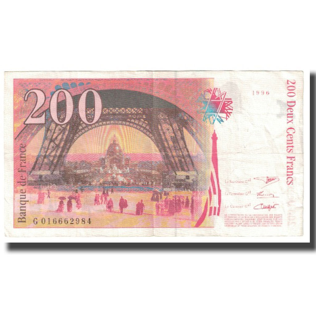 France, 200 Francs, Eiffel, 1996, BRUNEEL, BONARDIN, VIGIER, EF(40-45)