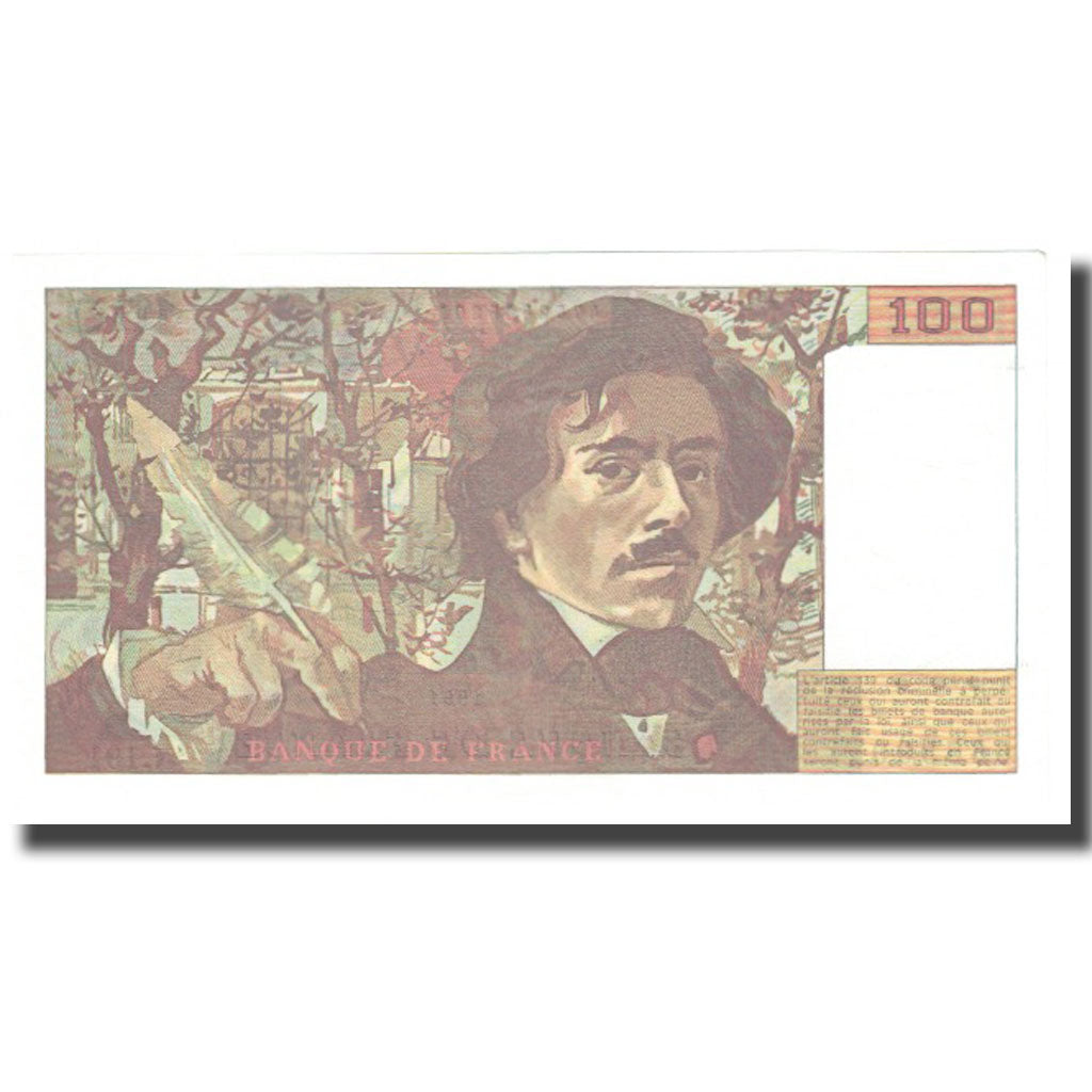 Francja, 100 Francs, Delacroix, 1991, BRUNEEL BONNARDIN CHARRIAU, Undated
