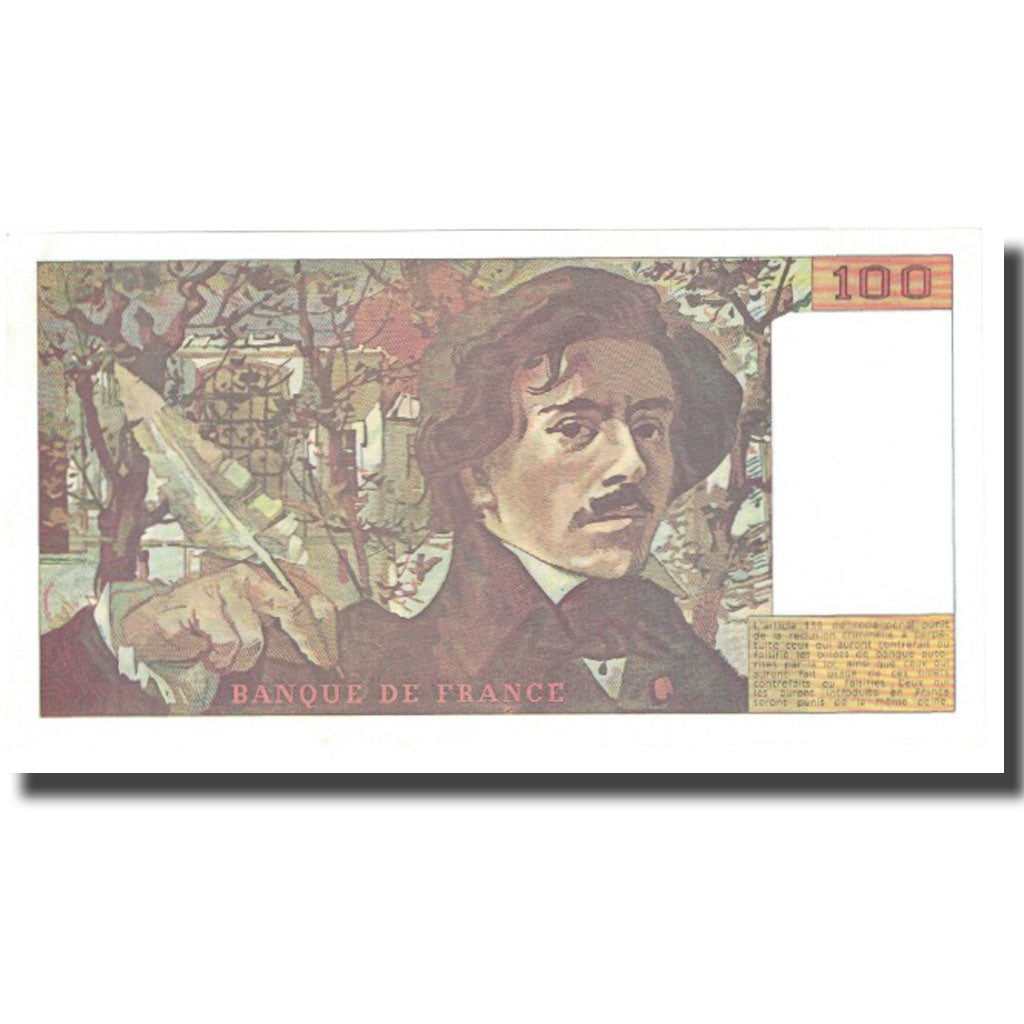France, 100 Francs, Delacroix, 1990, D.Bruneel-B.Dentaud-A.Charriau, NEUF