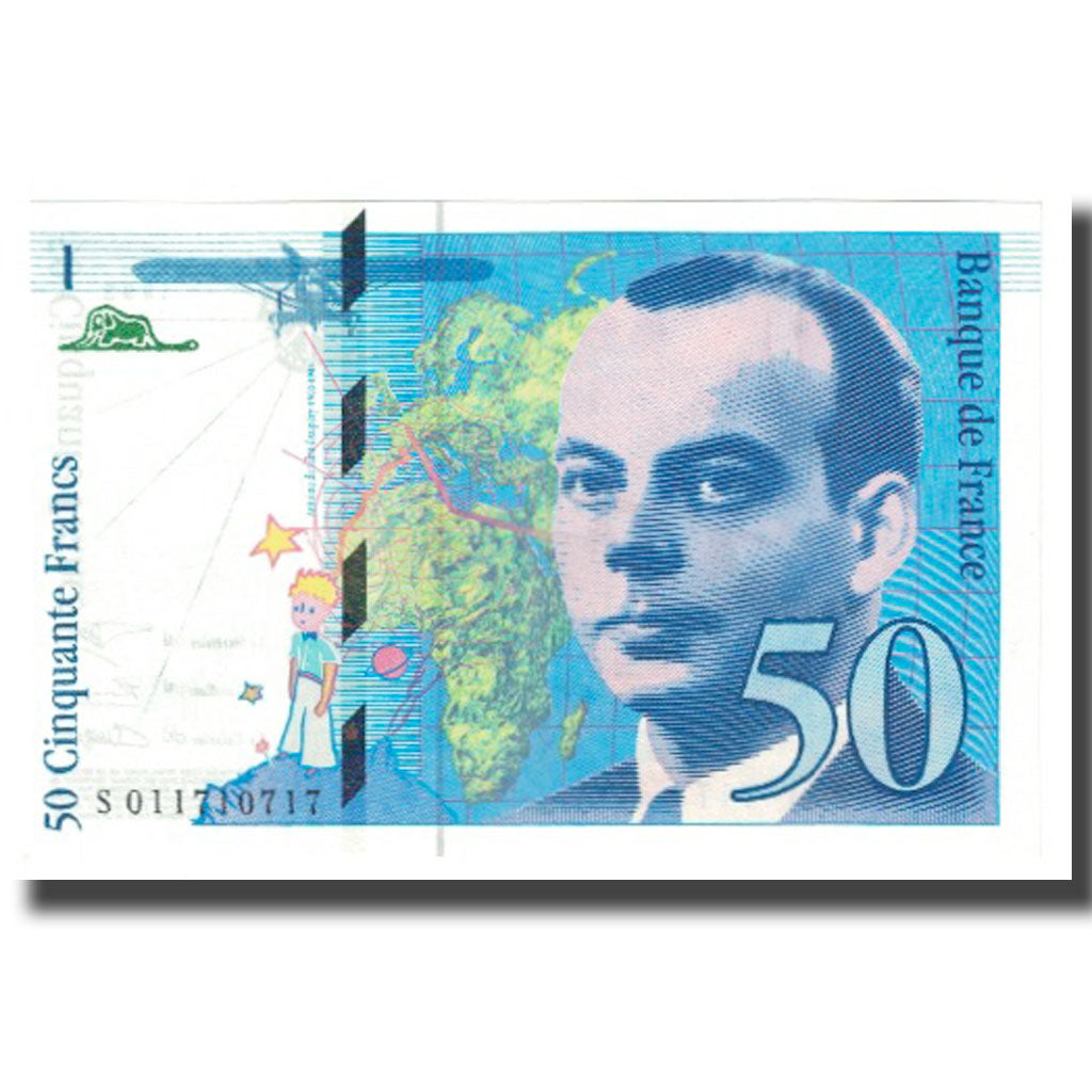 France, 50 Francs, St Exupéry, 1993, D.Bruneel-J.Bonnardin-C.Vigier