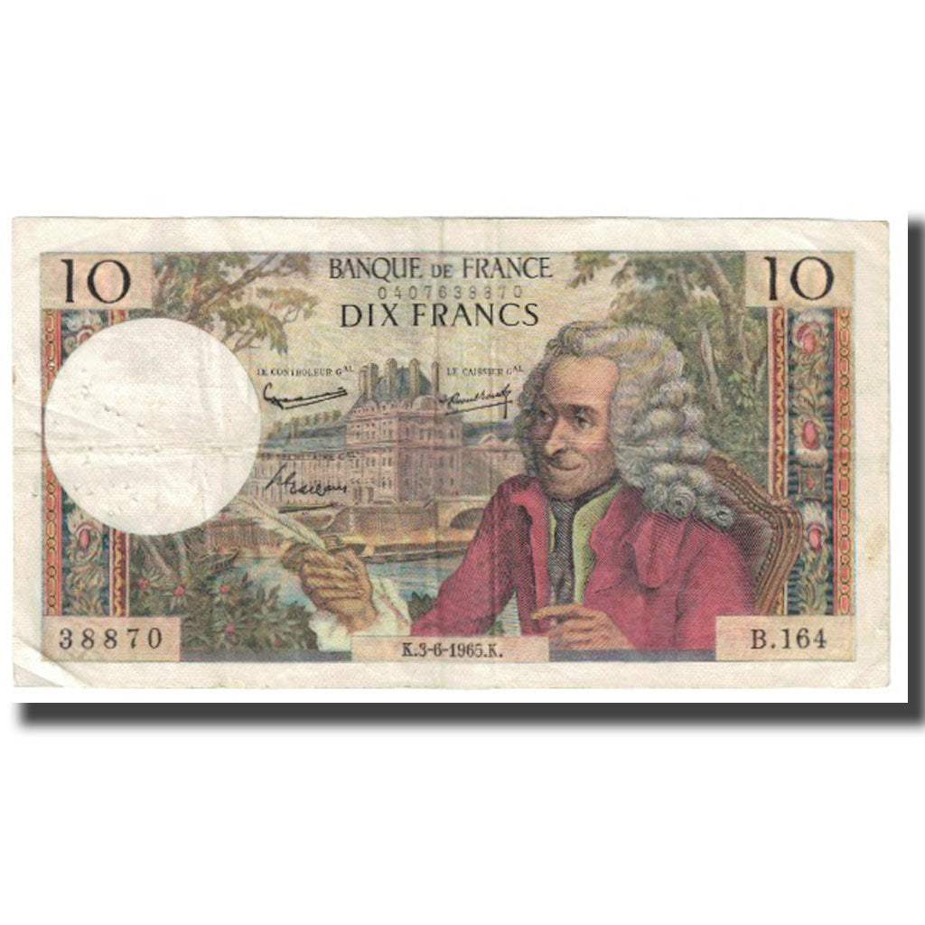 Frankreich, 10 Francs, Voltaire, 1965, G.Gouin D'Ambrières-P.Gargam-R.Tondu