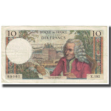Francja, 10 Francs, Voltaire, 1965, G.Gouin D'Ambrières-P.Gargam-R.Tondu