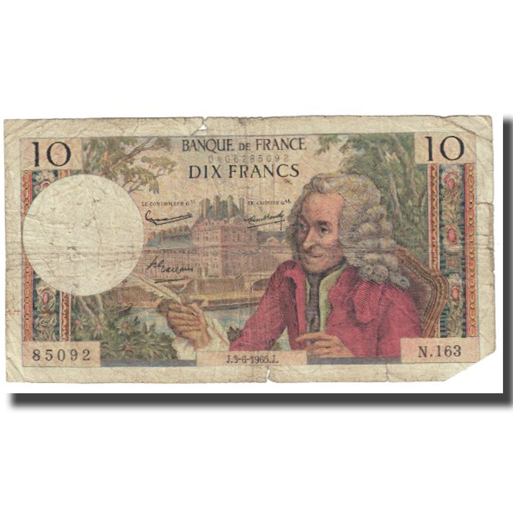 Frankreich, 10 Francs, Voltaire, 1965, G.Gouin D'Ambrières-P.Gargam-R.Tondu