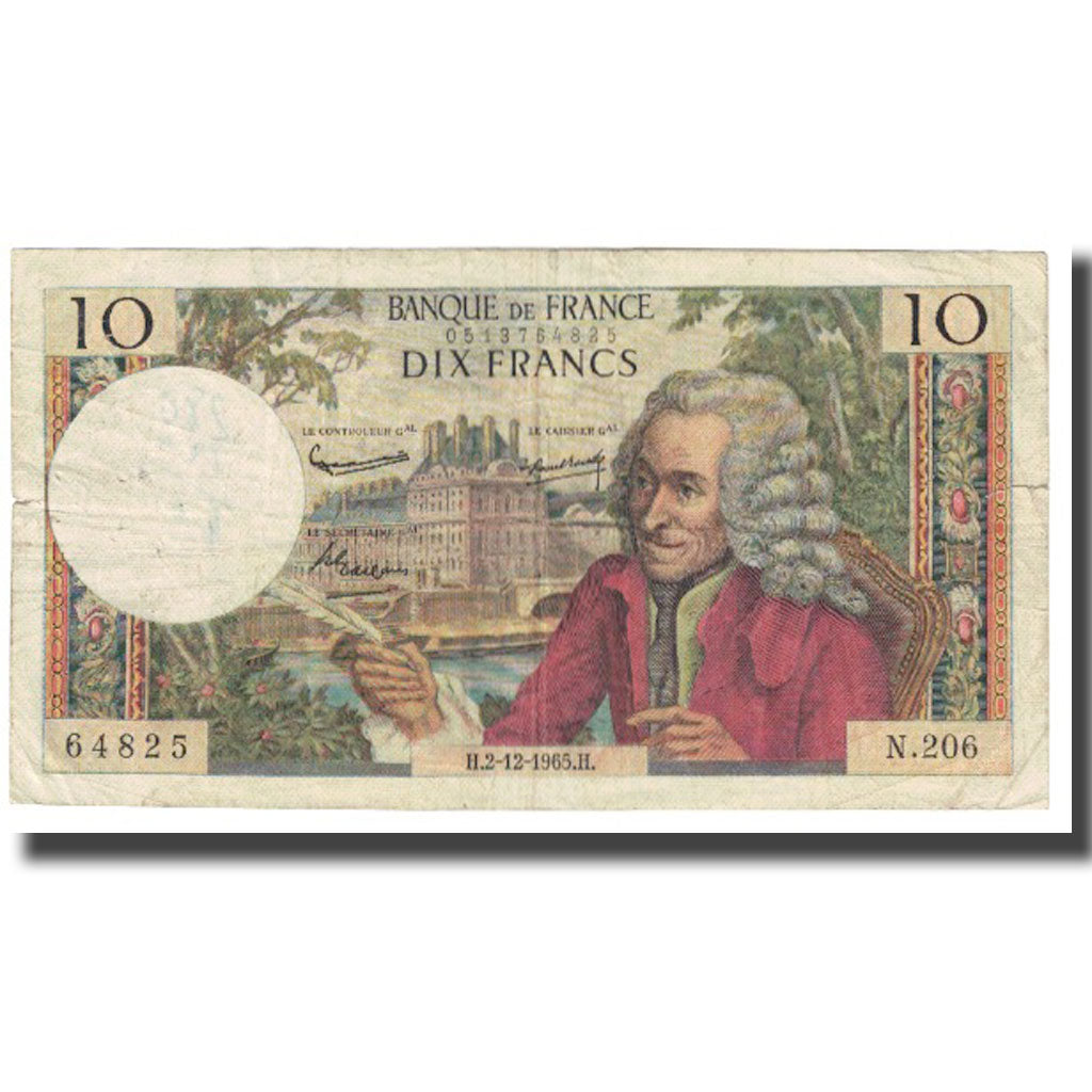 Frankreich, 10 Francs, Voltaire, 1965, G.Gouin D'Ambrières-P.Gargam-R.Tondu