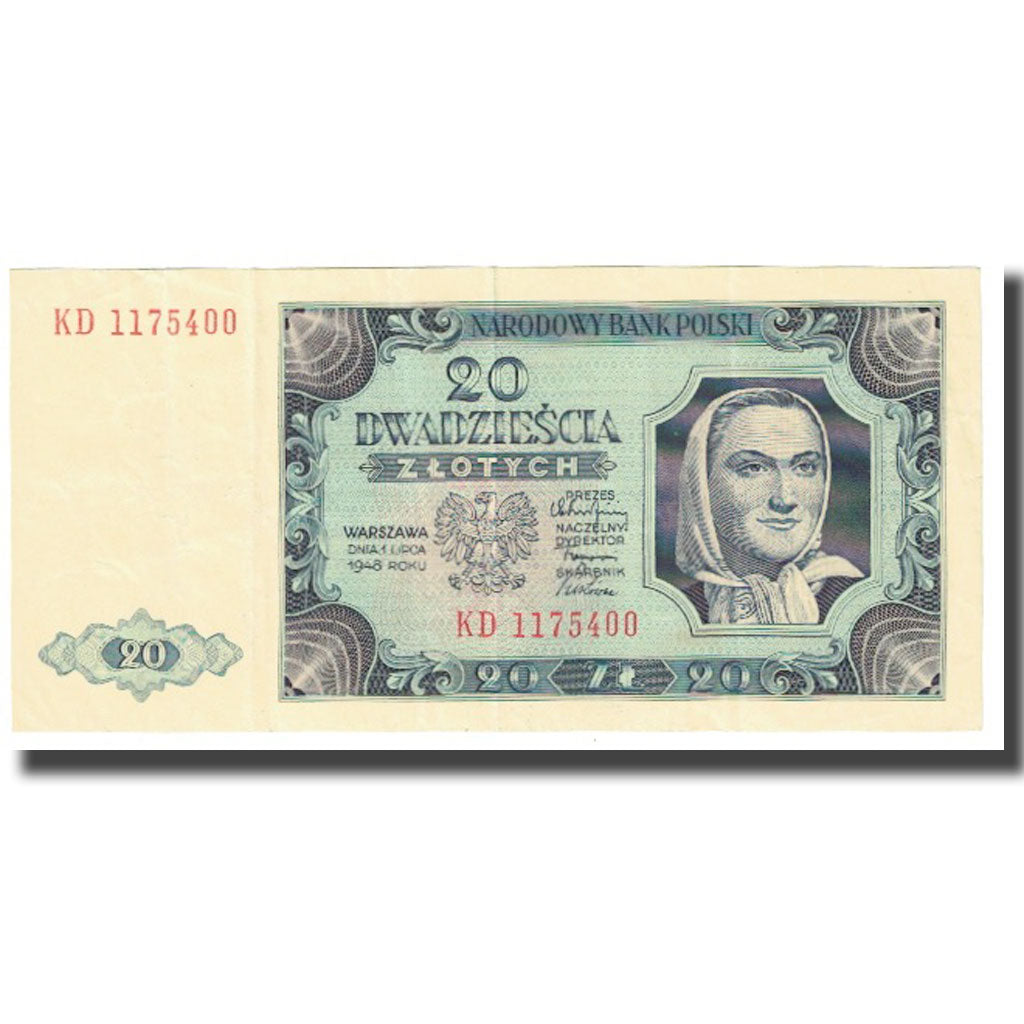 Banknote, Poland, 20 Zlotych, 1948, KM:137, AU(55-58)
