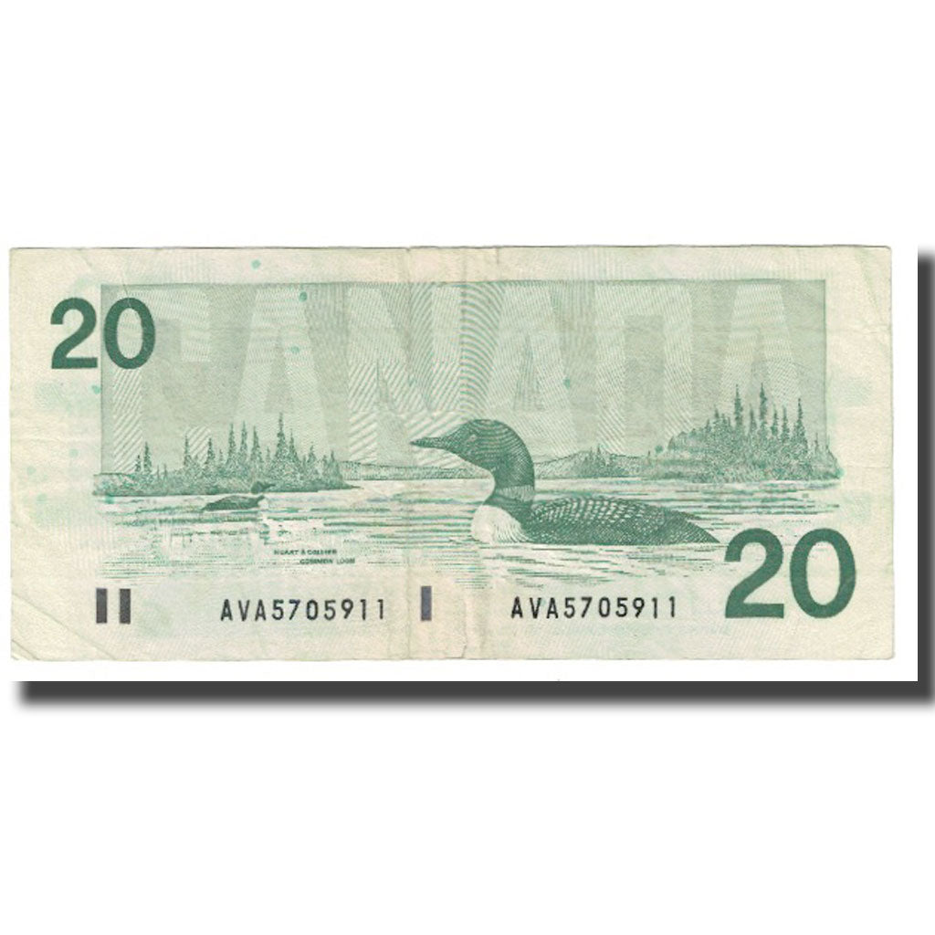 Banknote, Canada, 20 Dollars, 1991, KM:97a, EF(40-45)