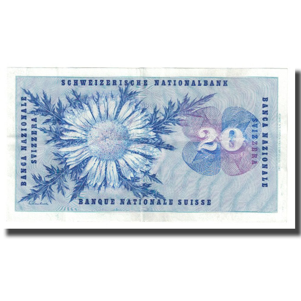 Banknote, Switzerland, 20 Franken, 1968, 1968-05-15, KM:46k, EF(40-45)