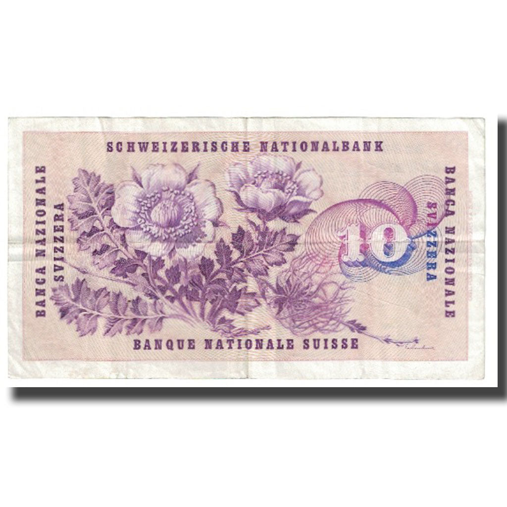 Banknote, Switzerland, 10 Franken, 1967, 1967-06-30, KM:45m, EF(40-45)