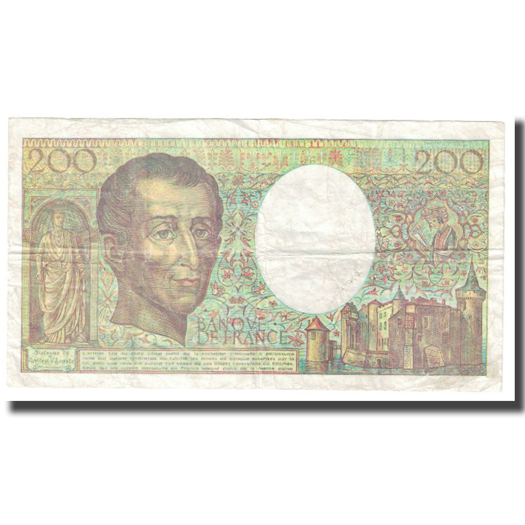 Francia, 200 Francs, Montesquieu, 1992, BRUNEEL BONNARDIN CHARRIAU, FAUX, BB