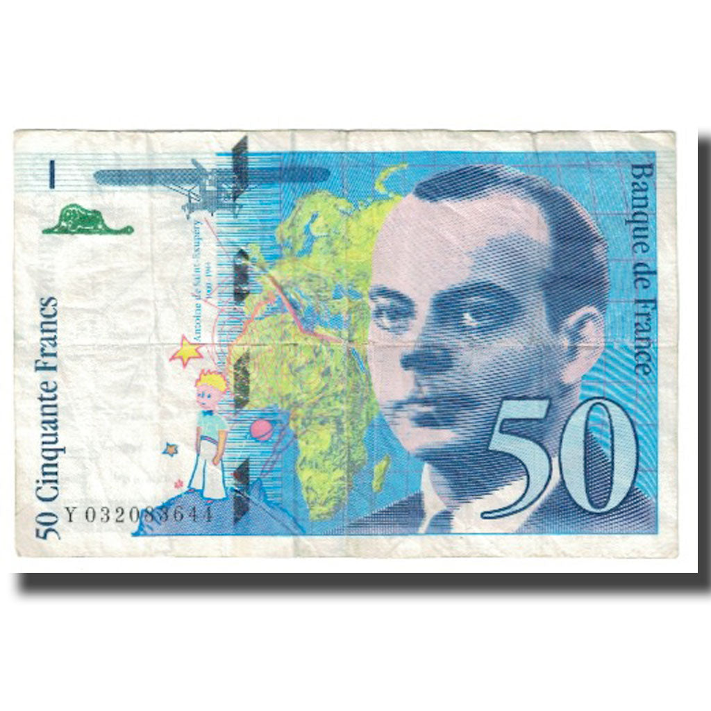 France, 50 Francs, St Exupéry, 1997, D.Bruneel-J.Bonnardin-Y.Barroux