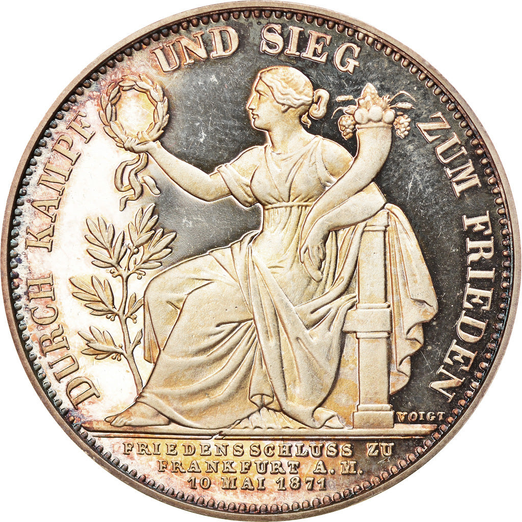 Germany, Token, Ludwig II, Thaler, Réplique, History, MS(63), Silver