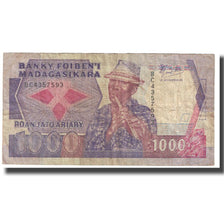 Banknote, Madagascar, 1000 Francs = 200 Ariary, KM:68a, VF(20-25)
