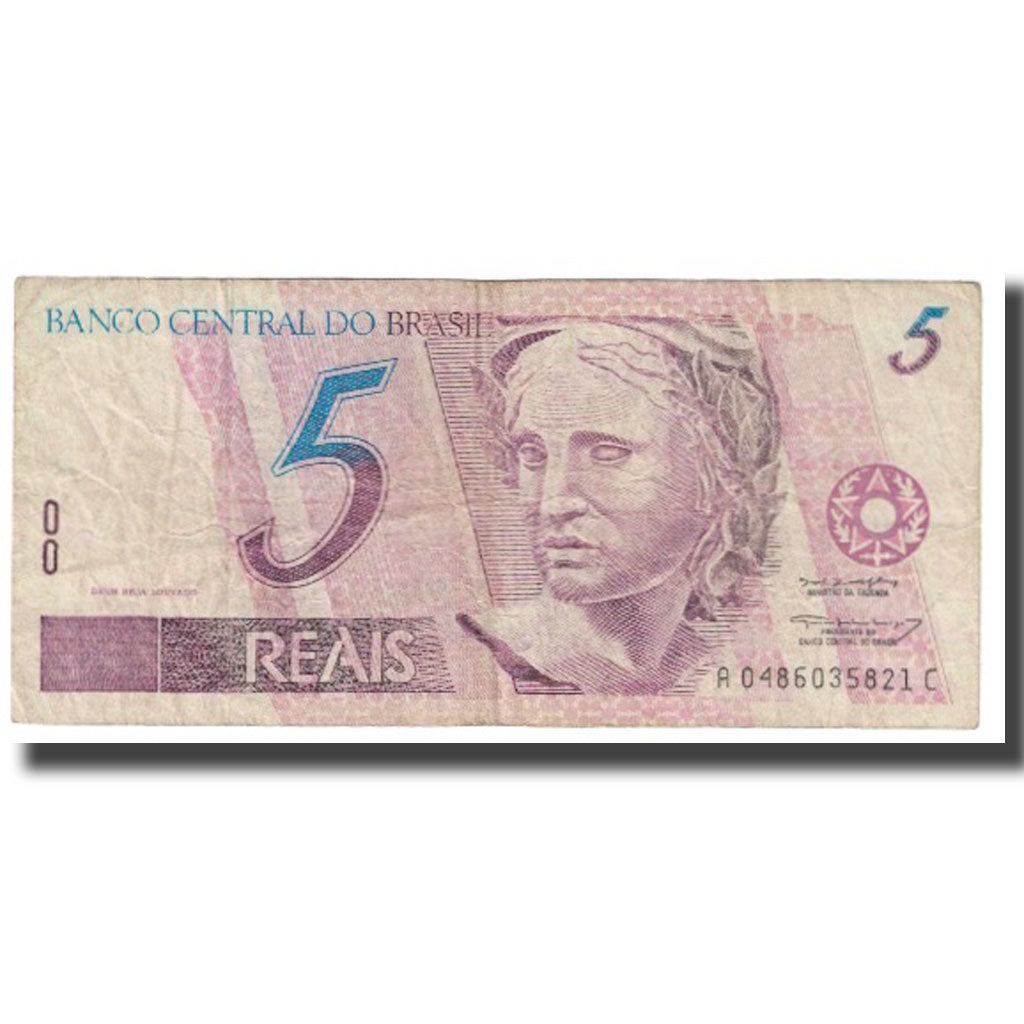 Billet, Brésil, 5 Reais, KM:244a, TB