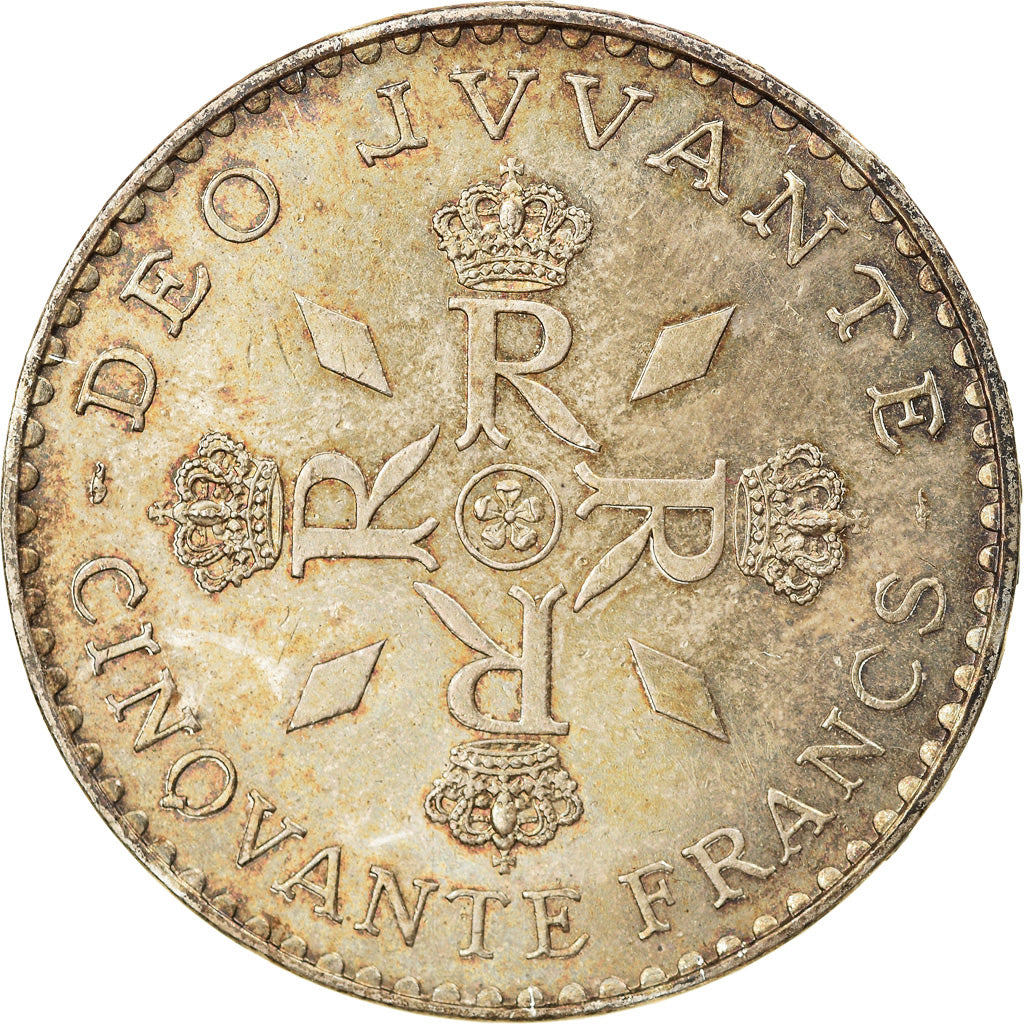 Coin, Monaco, Rainier III, 50 Francs, 1974, AU(55-58), Silver, KM:152.1