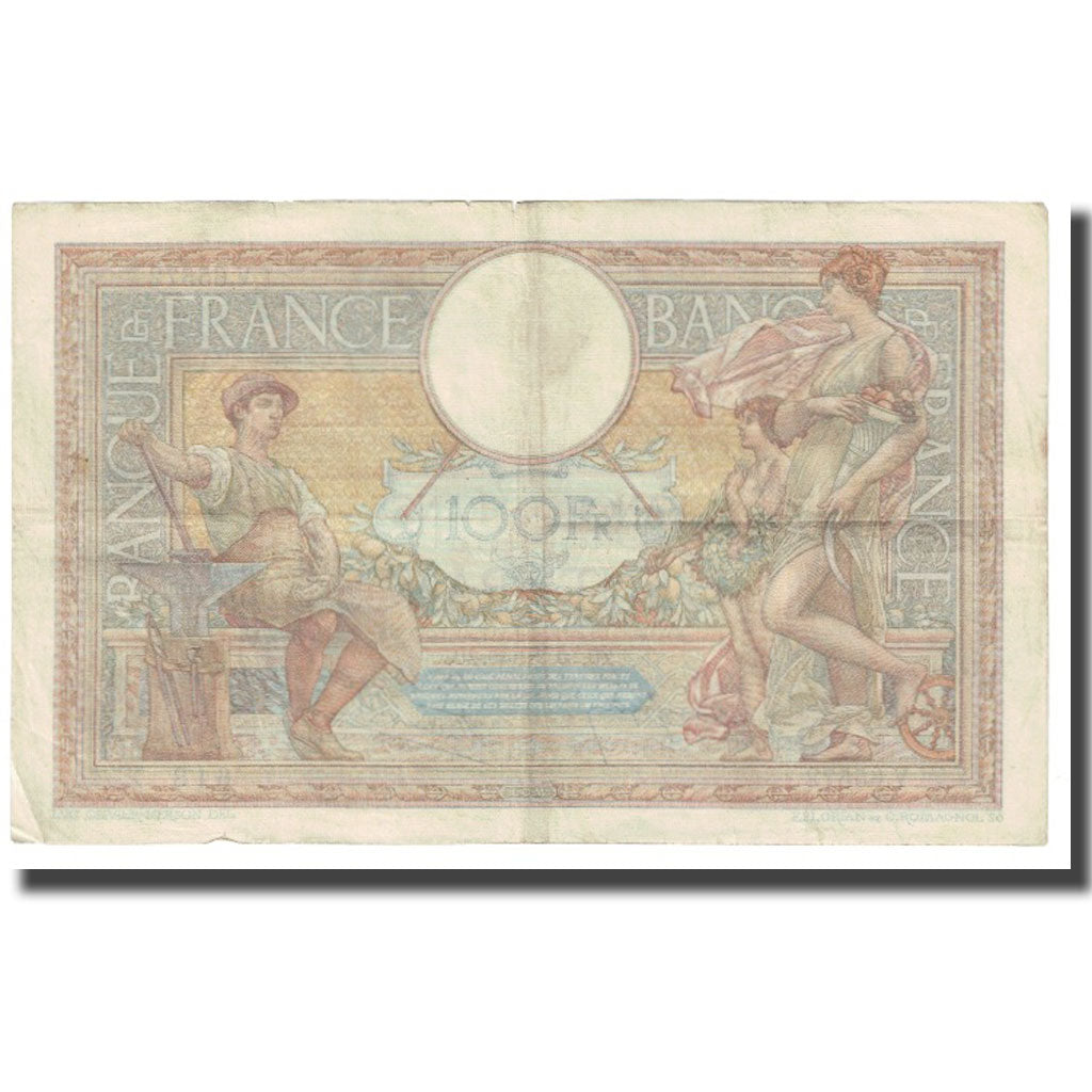 France, 100 Francs, Luc Olivier Merson, 1939, P. Rousseau and R. Favre-Gilly