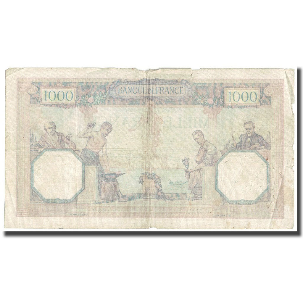 France, 1000 Francs, Cérès et Mercure, 1932, P. Rousseau and R. Favre-Gilly