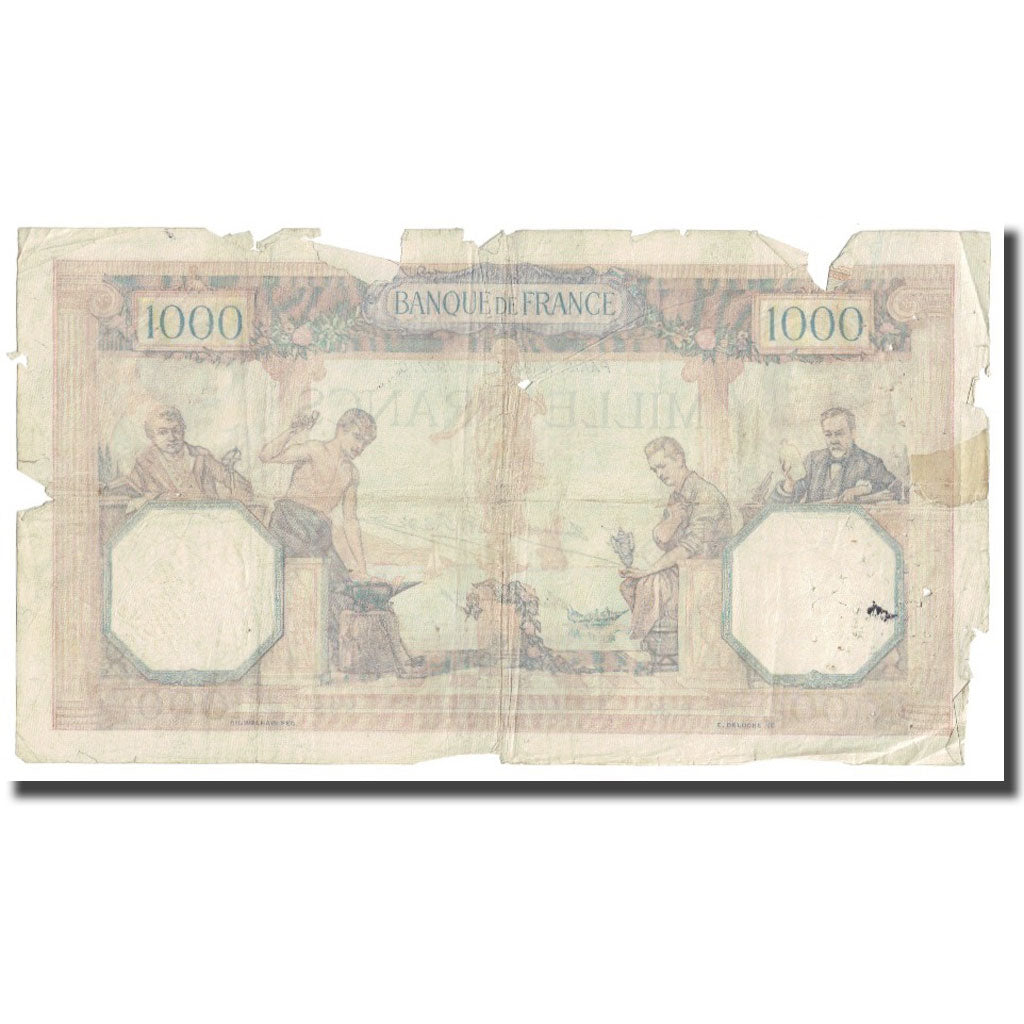 France, 1000 Francs, Cérès et Mercure, 1927, P. Rousseau and R. Favre-Gilly