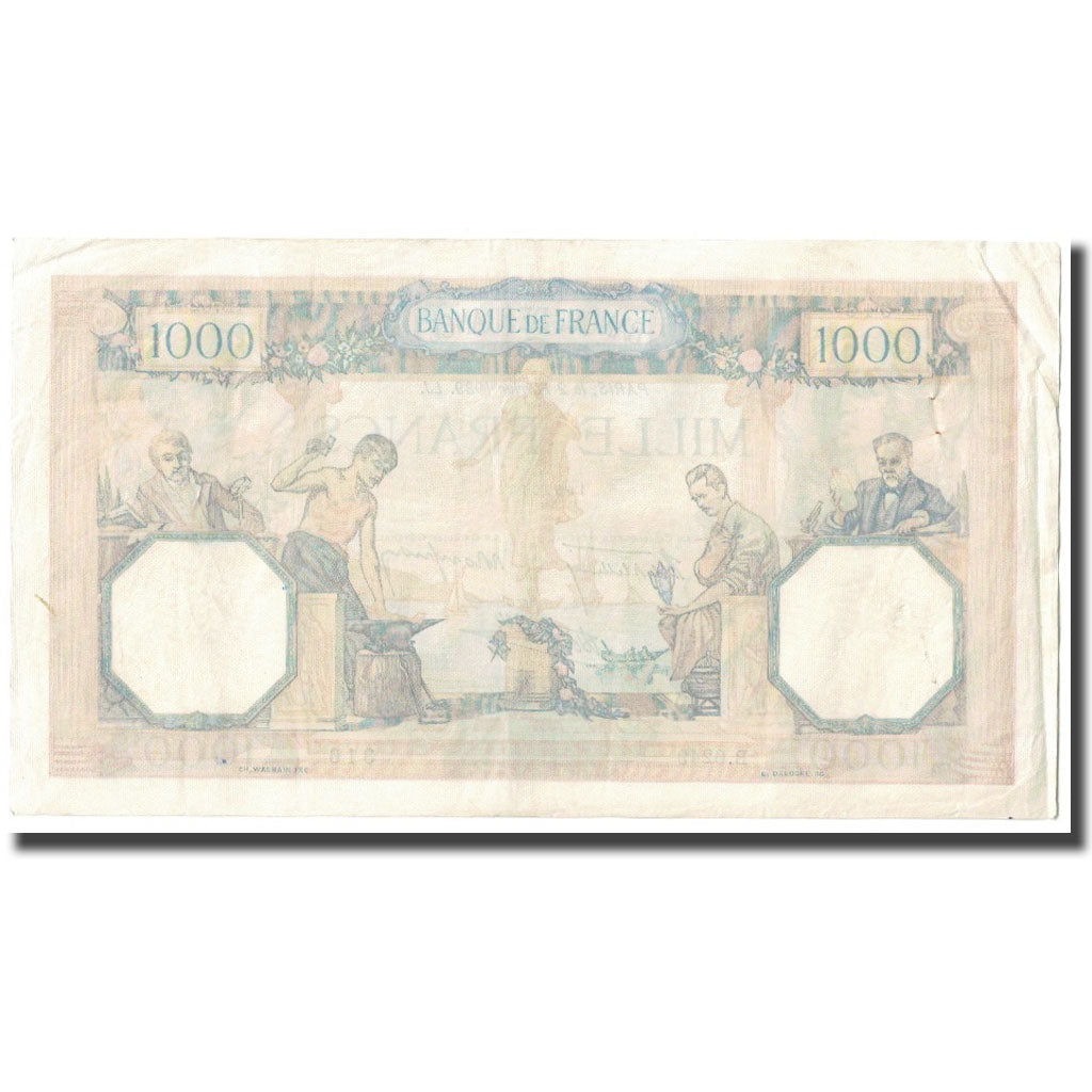 France, 1000 Francs, Cérès et Mercure, 1939, P. Rousseau and R. Favre-Gilly