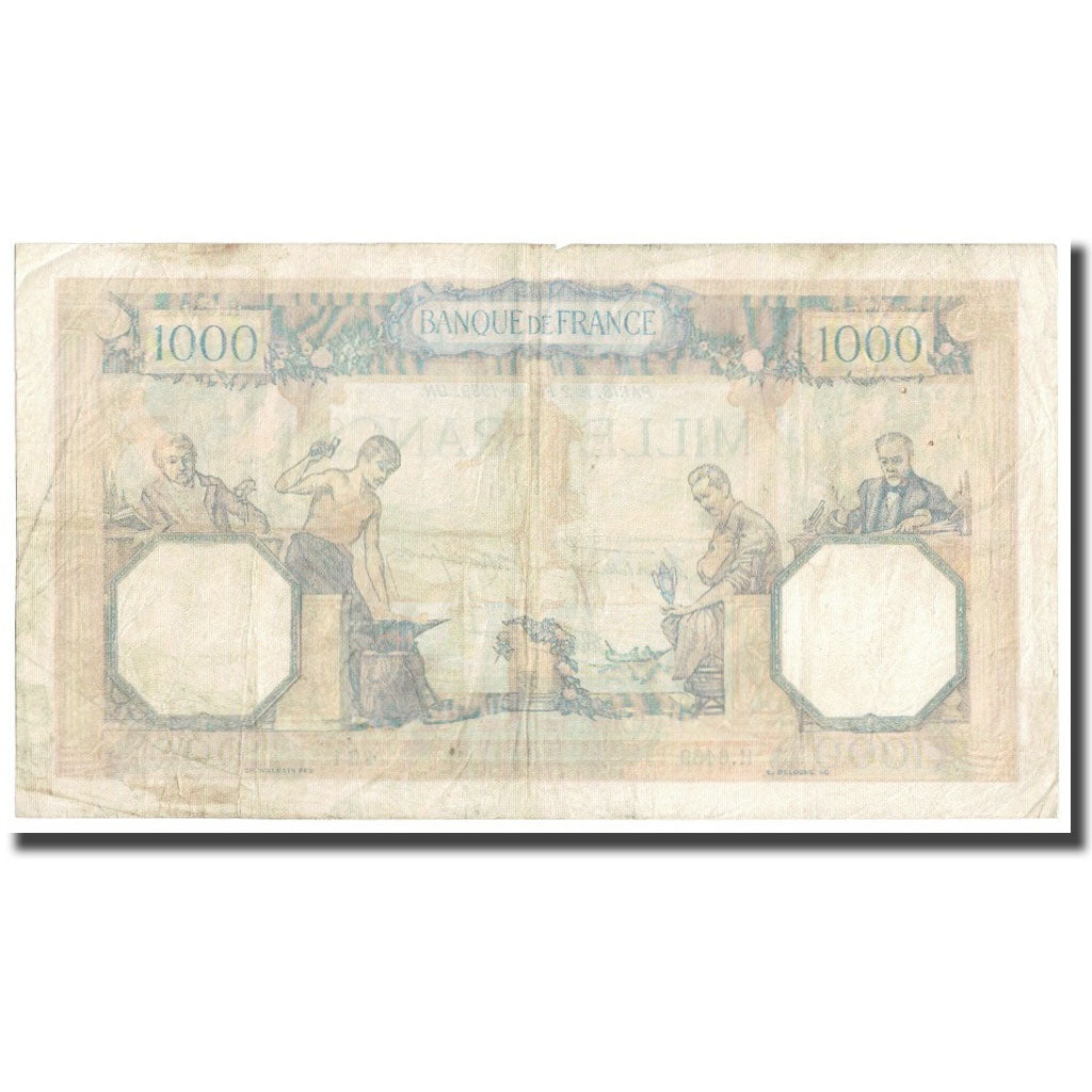 Francia, 1000 Francs, Cérès et Mercure, 1939, P. Rousseau and R. Favre-Gilly