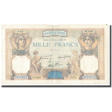 Francia, 1000 Francs, Cérès et Mercure, 1939, P. Rousseau and R. Favre-Gilly