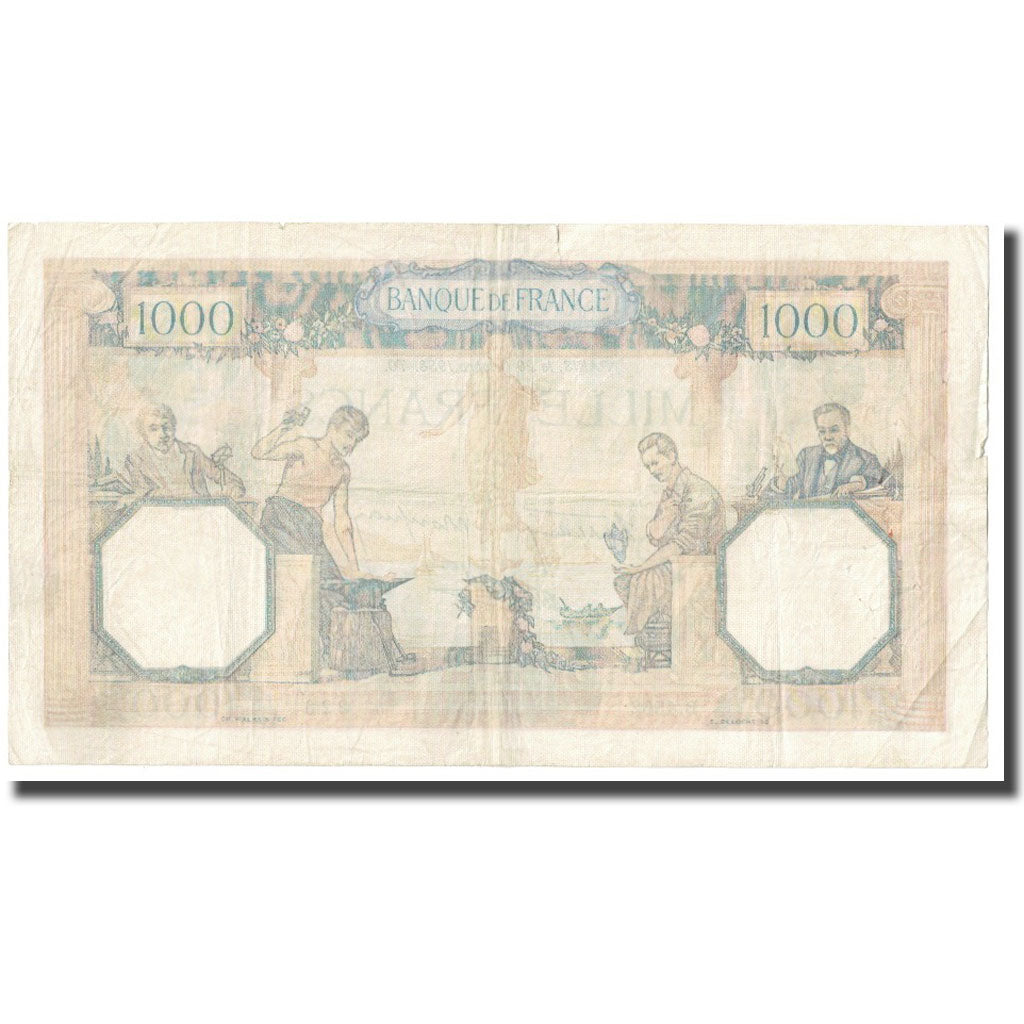 France, 1000 Francs, Cérès et Mercure, 1938, P. Rousseau and R. Favre-Gilly