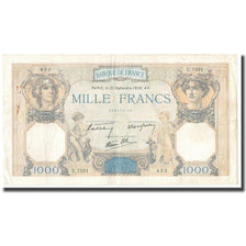 France, 1000 Francs, Cérès et Mercure, 1939, P. Rousseau and R. Favre-Gilly