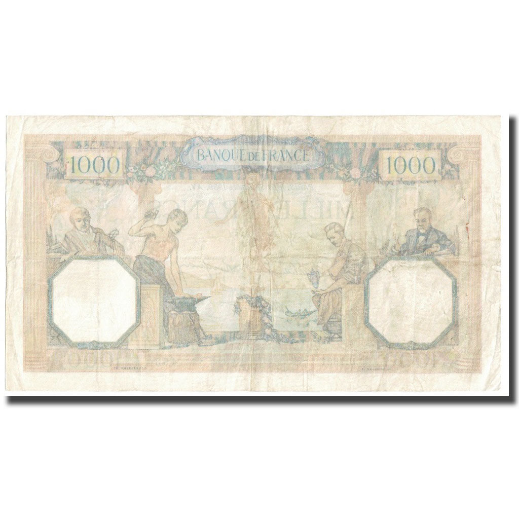 France, 1000 Francs, Cérès et Mercure, 1939, P. Rousseau and R. Favre-Gilly