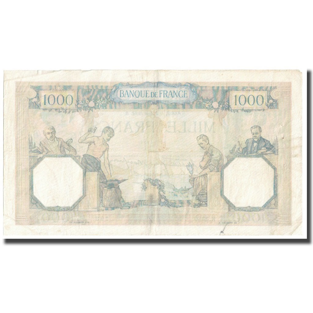Francia, 1000 Francs, Cérès et Mercure, 1938, P. Rousseau and R. Favre-Gilly