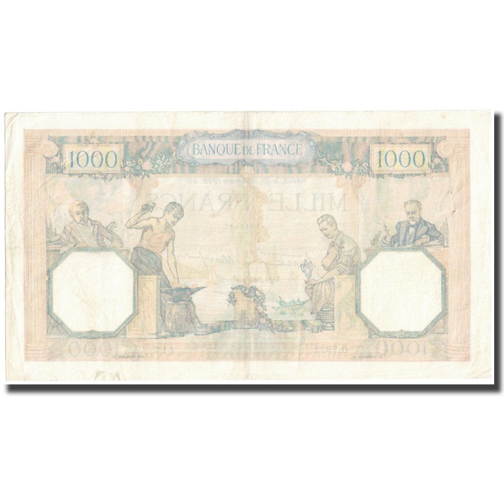 França, 1000 Francs, Cérès et Mercure, 1939, P. Rousseau and R. Favre-Gilly